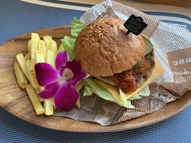 Hawaiian BBQ Burger Plate